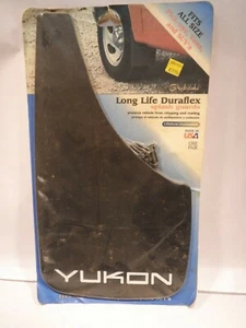 NOS Groboski Highland 15 1/2" x 9" Black Splash Guards Mud Flaps Pair YUKON - Picture 1 of 8