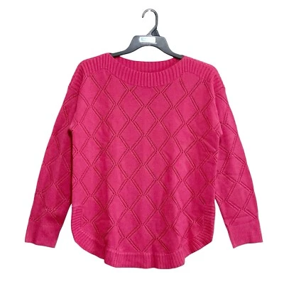 Top suéter Lee para mujer talla grande rosa manga larga tejido elástico Foto 1 de 4