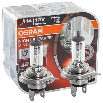 OSRAM NIGHT BREAKER SILVER H4 DuoBox 1650/1000 lm Glühlampe 64193NBS-HCB - Bild 1 von 4