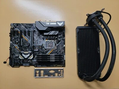 TUF B360-PRO GAMING (WI-FI) system board w/32GB RAM, I/O panel & heat sink - Image 1 of 4