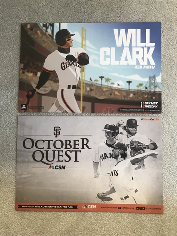 2 SF Giants 2018/19 Authentic Fan Cheer Card poster October Quest Cover