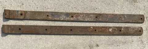Vintage Pair Original Iron Barn Door Strap Hinges! 36 inches long, Set of 2 (G) Cover