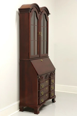 JASPER "Legacy"  Cherry Chippendale Bonnet Top Block Front Secretary Desk Cover