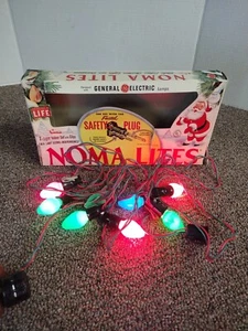Vintage 1950'S Noma Lites Christmas Tree Lights NO 3010 SF W/Box GE - Multi - Picture 1 of 7