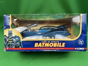 DIE CAST Corgi BATMOBILE 2000 DC Comics 1:18 scale - BLUE VARIANT -RARE- - Picture 1 of 9