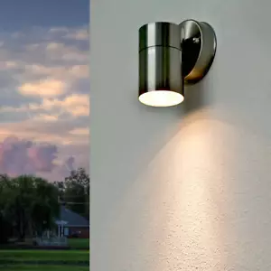 Außenlampe Edelstahl GU10 Fassadenstrahler Außen Wandleuchte Haus Garten Weg - Bild 1 von 5