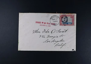 USA Air Plane Crash Cover Dec 22 1930 # AAMS 301222 Air Mail Crash Landing - Picture 1 of 2