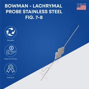 Bowman - Sonda lacrimal, acero inoxidable (cilíndrico) - Imagen 1 de 20