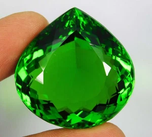 Piedras preciosas sueltas certificadas 125,10 quilates peridoto verde natural corte pera impecable - Imagen 1 de 8