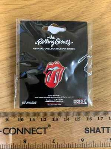 ROLLING STONES CLASSIC LIPS LOGO SMALL SIZE HIGH QUALITY METAL BADGE OFFICIAL - Picture 1 of 7