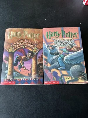 Harry Potter Sorcerer`s Stone + Prisoner Of Azkaban First Printings Scholastic - Image 1 of 4