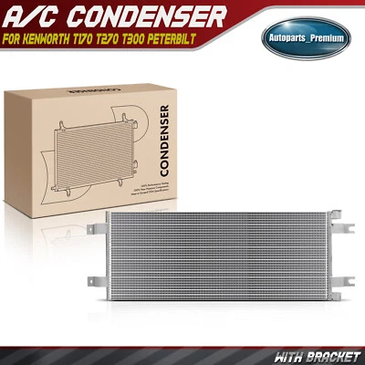 Condensador de aire acondicionado con soporte para Kenworth T170 T270 T300 Peterbilt Foto 1 de 4