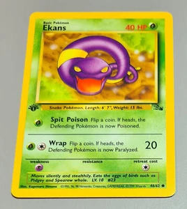 Ekans # 46/62 1.Edition Common aus Fossil 2000 Pokemon EN Near Mint Vintage - Bild 1 von 3
