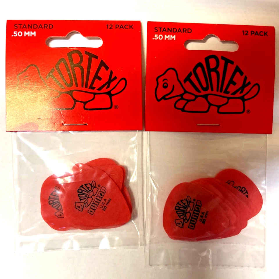 Dunlop 418p50 Tortex Guitar Picks 50mm Red 12-pack