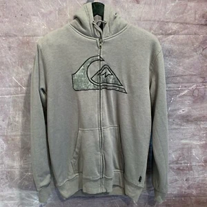 Y2k grey Quiksliver center logo zip up jacket - Picture 1 of 6