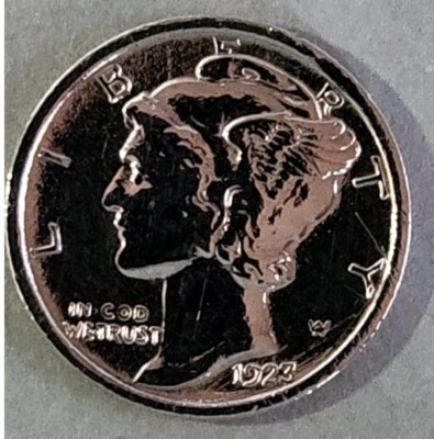 USA - 1 Dime - 1923 - NM - Mercury Dime - Silver 0.9 - 10C - Image 1 of 4