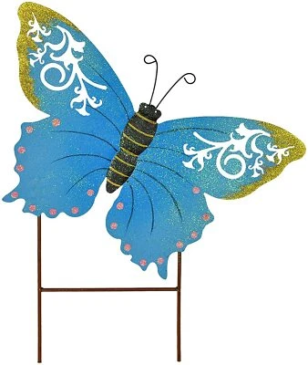 Letreros decorativos de jardín de mariposa de metal para decoración de patio al aire libre Foto 1 de 4