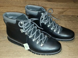 NEW Sz 10 Men Cole Haan Zerogrand Water Resistant Black Hiker Boot C35594 - Picture 1 of 5