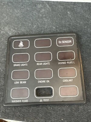 BMW E23 733i 1982-84 control de luz de advertencia del motor computadora placa frontal solamente Foto 1 de 4