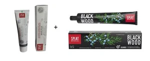 SPLAT BLACKWOOD + SPLAT WHITE PLUS hellere weißere Zähne - Kohle Zahnpasta