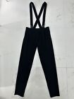 Authentic Balenciaga Black Suspender Trousers/Dungaree Trousers EU 36