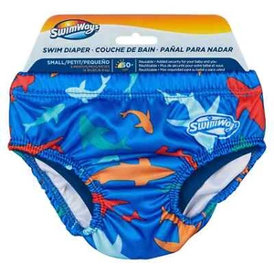 SwimWays Boys Reusable Swim Diaper Bottoms UPF 50 Small 6 Months 13-18 lbs NWT - Picture 1 of 1