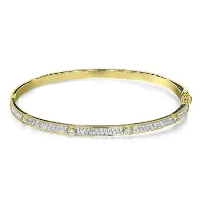 Bezel & Pave Round Cut Diamond Bangle Bracelet 18K Yellow Gold 1.39Cttw 7 Inches Foto 1 de 4