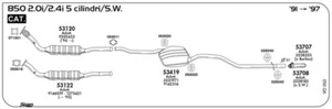 MARMITTA CENTRALE PER VOLVO 850 2,0i/2,4i 5 cilindri/S.W. KAT 1991/1997 - Imagen 1 de 1