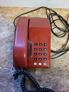 Vintage Red Viscount Telecom Push Button Landline Phone – Retro BT Corded - Picture 1 of 4