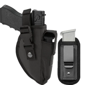 Tactical Waist Beilt OWB Pistol Holster Gun Holder with Molle Single Mag Pouch - Picture 1 of 12