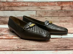 NEU Rangoni Damen braune flache Schnalle Slipper italienische Lederschuhe. Größe 5 1⁄2. - Bild 1 von 9