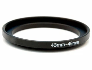 43-49mm Metal Step Up Ring Lens Adapter 43 male to 49mm Filter Thread - UK STOCK - Picture 1 of 4