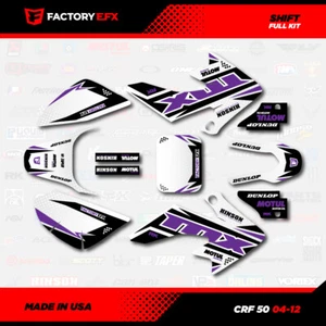 White & Purple Shift Racing Graphics kit Fits 04-12 Honda Crf50 CRF 50 Decal  - Picture 1 of 2