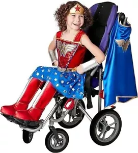 Rubies Wheelchair Friendly DC Comic Women Wonder Woman Adaptive Costume Age 3-4 - Picture 1 of 5