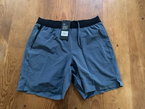 Pantalones Cortos Activos Ten Thousand Hombres 7 In Intervalo Forro Fitness Azul Orion Medianos - Imagen 1 de 5