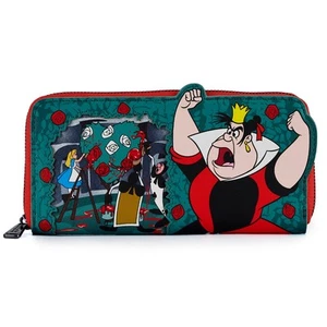 Loungefly Alice in Wonderland Queen of Hearts Villains Scene Zip Around Wallet - Picture 1 of 4
