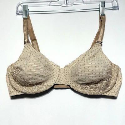 Elegant Olga 36C Lace Beige Bra Excellent - Image 1 of 4