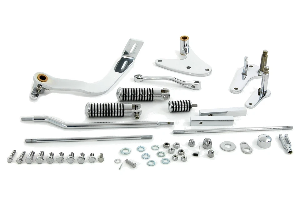 Conjunto de controle dianteiro cromado compatível com Harley Davidson - Imagem 1 de 1