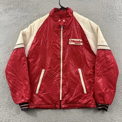 Vintage Kendall Motor Oil Jacket Mens Medium Red Racing Bomber 80s Outdoor Sport - Image 1 of 4