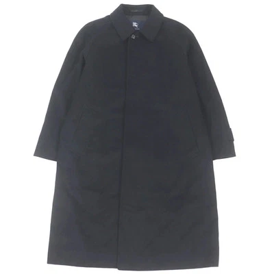 Burberry London Cashmere & Silk Balmacaan Coat Black [94-175-6/VG] LTD From JP - Image 1 of 4