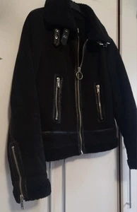 Damen Shearling-Jacke Teddyfell Wildlederimitat Gr. L - Bild 1 von 8