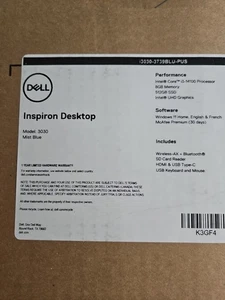 DELL INSPIRON DESKTOP 3030 I3-14100 8GB RAM 512GB SSD New Factory Sealed - Picture 1 of 1