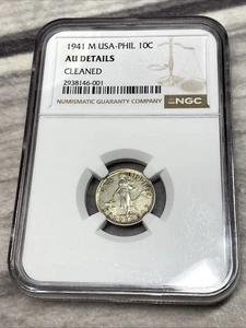 1941 M EE. UU. Filipinas 10c centavos NGC Au detalles tonificados - Imagen 1 de 4