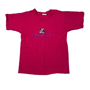 Disney VTG 90s Minnie Mouse Phila Embroidered Tee T-Shirt Pink Youth 10/12 - Picture 1 of 5