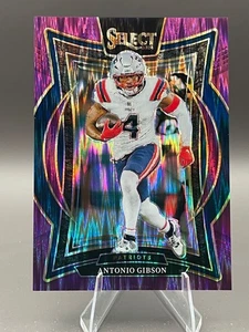 ANTONIO GIBSON #7 Concourse PURPLE Shock Prizm #'d/360 PATRIOTS 2024 Select - Picture 1 of 5