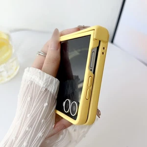 Custodia per Samsung Galaxy Z Flip7 Flip7 FE/6/5/4 Slim PC Tinta Unita Pieghevole Cover - Foto 1 di 19