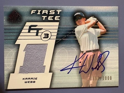 2003 Karrie Webb UD SP Signature First Tee Shirt/Auto - 0993/1000 - Image 1 of 2