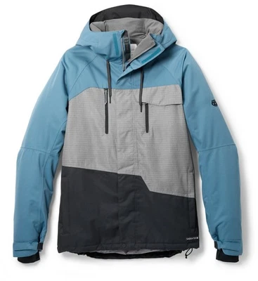 686 Geo Insulated Jacket Men’s Stellar Blue Colorblock Waterproof Windproof - Image 1 of 4