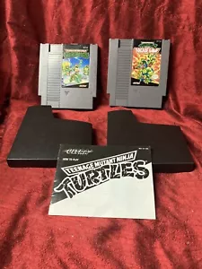Teenage Mutant Ninja Turtles 1 + II: The Arcade Game (Nintendo NES, 1990) TMNT - Picture 1 of 8