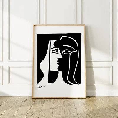Picasso "The Kiss" 1969 Vibrant Art Print, No Frame, Premium Matte Paper - Image 1 of 4